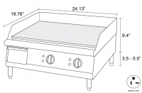 Serv-Ware Electric Griddle ETG-24 - Image 2