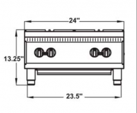 Serv Ware 4 Burner Gas Hot Plate SHPS-24 24 inches - Image 2