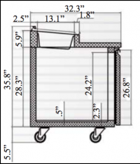 Serv-Ware 12 Pan Pizza Prep Table PP93-12-HC 32 cu. ft. - Image 3