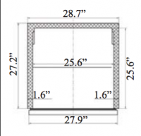 Serv-Ware 1 Door, 8 Pan Sandwich Prep Unit SP29-8-HC 7 cu. ft. - Image 3