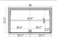 Serv-Ware 2 Door, 12 Pan Sandwich Prep Unit SP48-12-HC 12 cu. ft. - Image 3