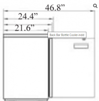 Serv-Ware Back Bar Bottle Cooler BB3-24-HC 13.5 cu. ft. - Image 3