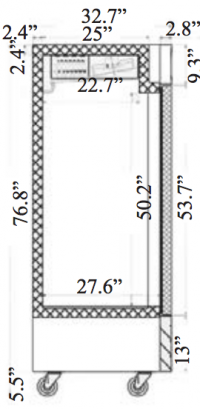 Serv-Ware Two Door Reach-In Freezer RF2-HC - Image 3