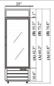 Serv-Ware Glass Door Reach-In Refrigerator GR16-HC 16 cu. ft. - Image 3