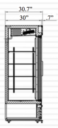 Serv-Ware Sliding Glass Door Reach-In Refrigerator GR48S-HC - Image 3