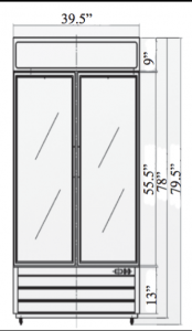 Serv-Ware Glass Double Door Reach-In Refrigerator GR48-HC 23 cu. ft. - Image 3