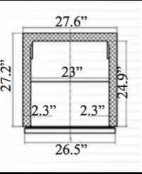 Serv-Ware Undercounter Refrigerator UCR-27-HC 6.5 cu. ft. - Image 3