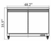 Serv-Ware Undercounter Refrigerator UCR-48-HC 12 cu. ft. - Image 3