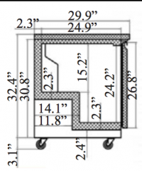 Serv-Ware Undercounter Freezer UCF-60-HC 15.5 cu. ft. - Image 3