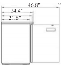 Serv-Ware Back Bar Bottle Cooler with Glass BB3-24G-HC 13.5 cu. ft. - Image 3