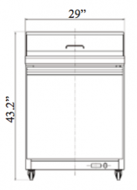Serv-Ware 1 Door Mega Top, 12 Pan, Prep Unit SP29-12M-HC 7 cu. ft. - Image 4
