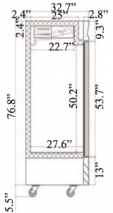 Serv-Ware One Door Reach-In Refrigerator RR2-HC - Image 4