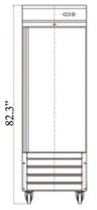 Serv-Ware One Door Reach-In Freezer RF1-19-HC - Image 4