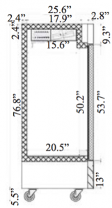 Serv-Ware One Door Reach-In Freezer RF1-HC - Image 4