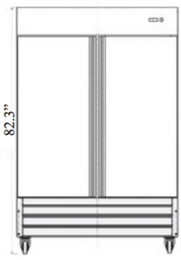 Serv-Ware Two Door Reach-In Freezer RF2-35-HC - Image 4