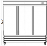 Serv-Ware Three Door Reach-In Freezer RF3-HC - Image 4