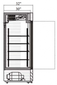 Serv-Ware Glass Double Door Reach-In Refrigerator GR48-HC 23 cu. ft. - Image 4