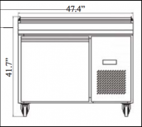 Serv-Ware 6 Pan Pizza Prep Table PP44-6-HC 12 cu. ft. - Image 4