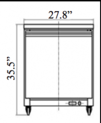 Serv-Ware Undercounter Refrigerator UCR-27-HC 6.5 cu. ft. - Image 4