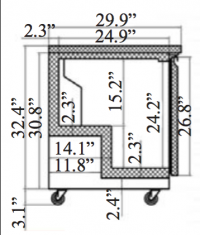 Serv-Ware Undercounter Refrigerator UCR-60-HC 15.5 cu. ft. - Image 4