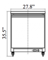 Serv-Ware Undercounter Freezer UCF-27-HC 6.5 cu. ft. - Image 4