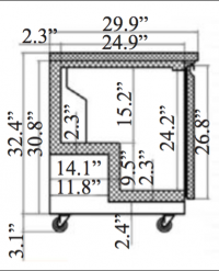 Serv-Ware Undercounter Freezer UCF-48-HC 12 cu. ft. - Image 4