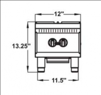 Serv-Ware 2 Burner Gas Hot Plate SHPS-12 12 inches - Image 4
