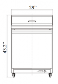 Serv-Ware 1 Door, 8 Pan Sandwich Prep Unit SP29-8-HC 7 cu. ft. - Image 5