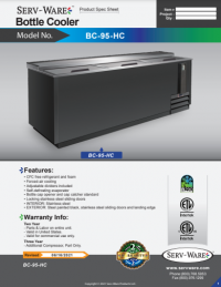 Serv-Ware 95 inch Bottle Cooler BC-95-HC 26 cu. ft. - Image 4
