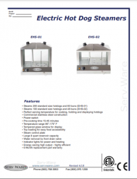 Serv-Ware Electric Hot Dog Steamer EHS-02 - Image 3