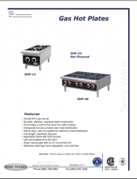 Serv Ware 4 Burner Gas Hot Plate SHPS-24 24 inches - Image 5