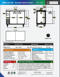 Serv-Ware Back Bar Bottle Cooler BB2-24-HC 10 cu. ft. - Image 5