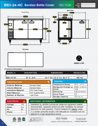 Serv-Ware Back Bar Bottle Cooler BB3-24-HC 13.5 cu. ft. - Image 5