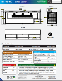 Serv-Ware 95 inch Bottle Cooler BC-95-HC 26 cu. ft. - Image 5