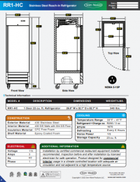 Serv-Ware One Door Reach-In Refrigerator RR1-HC - Image 6