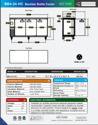 Serv-Ware Back Bar Bottle Cooler BB4-24-HC 17.2 cu. ft. - Image 5