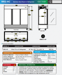 Serv-Ware One Door Reach-In Refrigerator RR3-HC - Image 6