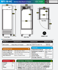 Serv-Ware One Door Reach-In Freezer RF1-19-HC - Image 6