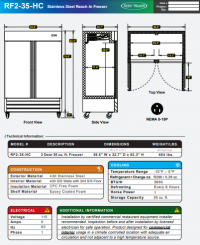 Serv-Ware Two Door Reach-In Freezer RF2-35-HC - Image 6
