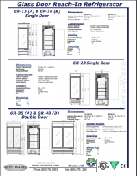 Serv-Ware Glass Door Reach-In Refrigerator GR-12 12 cu. ft. - Image 5
