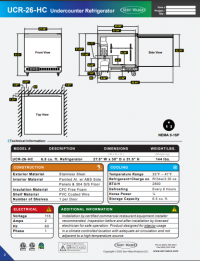 Serv-Ware Undercounter Refrigerator UCR-26-HC 6.5 cu. ft. - Image 3