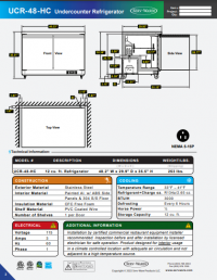 Serv-Ware Undercounter Refrigerator UCR-48-HC 12 cu. ft. - Image 6