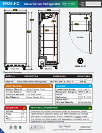 Serv-Ware Value Series Refrigerator ER25-HC 25 cu. ft. - Image 6