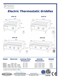 Serv-Ware Electric Griddle ETG-24 - Image 4