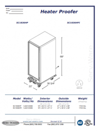 Serv-Ware Heater Proofer SC1836HP - Image 4