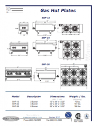 Serv Ware 6 Burner Gas Hot Plate SHPS-36 36 inches - Image 6