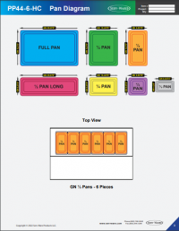 Serv-Ware 6 Pan Pizza Prep Table PP44-6-HC 12 cu. ft. - Image 8