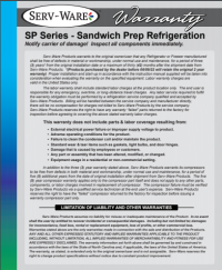 Serv-Ware 1 Door, 8 Pan Sandwich Prep Unit SP29-8-HC 7 cu. ft. - Image 8