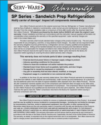 Serv-Ware 2 Door Sandwich Prep Unit, 10 Pan SP36-8-HC 9.5 cu. ft. - Image 4