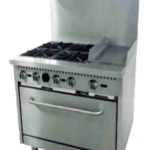 Serv-Ware 4 Burner Range with 12" Griddle + Oven SGR-4B-12G 4.85 cu. ft. capacity